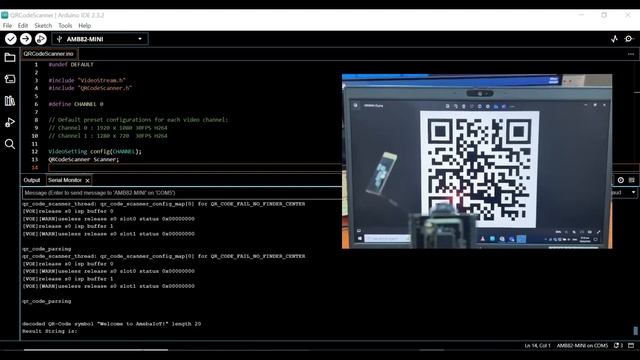 AMB82 Mini - QR Code Scanner смотреть онлайн