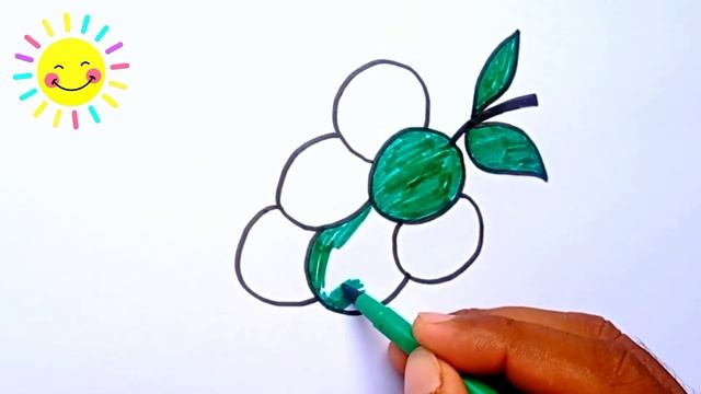 How To Draw Grapes For Children | Bolalar Uchun Uzumni Qanday Chizish Mumkin | Cute Kids Draws
