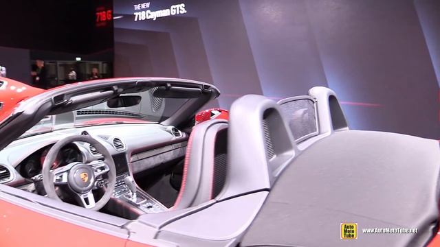 2018 Porsche 718 Boxster GTS - Exterior and Interior Walkaround - 2017 LA Auto Show смотреть онлайн
