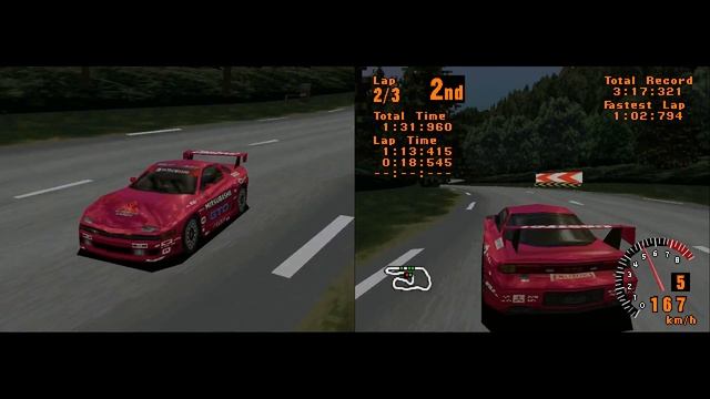Gran Turismo (PSX) - GT World Cup: Race 5 - GTO '92 Twinturbo - Dual screen Full HD 1080p смотреть онлайн