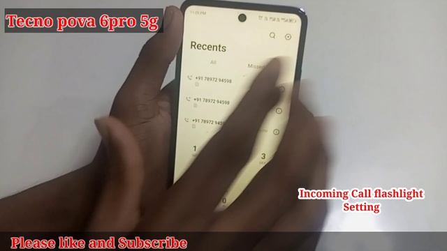 Tecno pova 6 pro 5g me incoming call flashlight notification setting/how to call flashlight in tecn смотреть онлайн