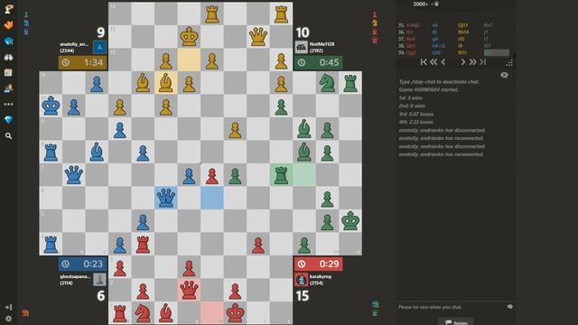 4 Player Chess | Шахматы на четверых на портале Chess.com смотреть онлайн