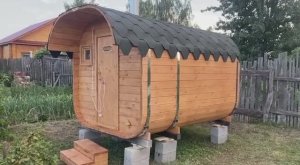 Перевозная баня бочка «Квадро» 3 метра купить  Балахне.