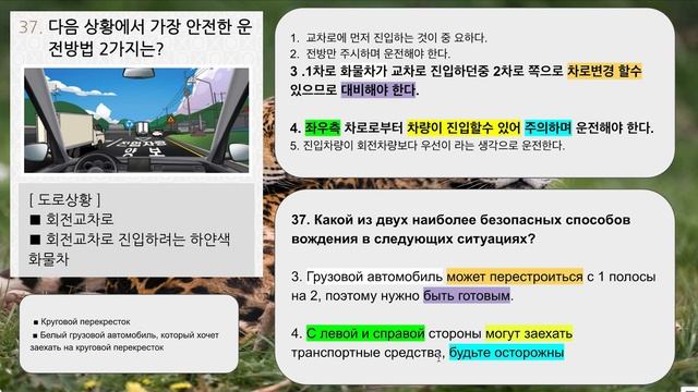 Водительские права в Южной Корее. Подготовка к тестам. Иллюстрации 33-42. смотреть онлайн