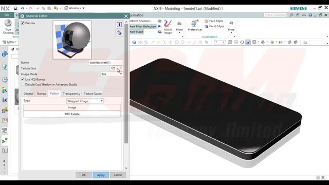 NX 9.0 Stainless texture rendering смотреть онлайн