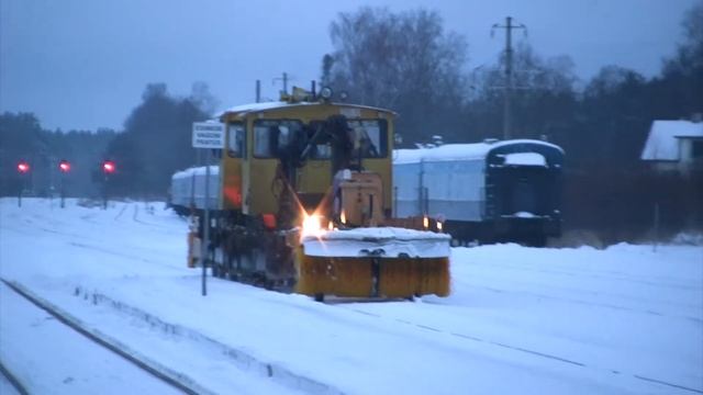 Дрезины-снегоочистители на ст. Тюри / Draisine-snowploughs In Türi Station