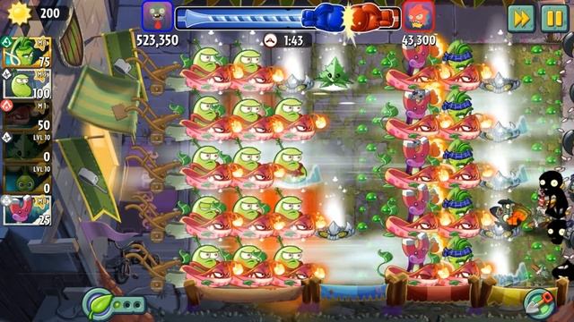 Plants vs. Zombies 2 Arena Wasabi Whip: COMBO FREE PLANTS Win 100% смотреть онлайн