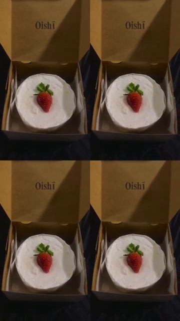 Vanilla Mousse Cake (bento)🤍🍓