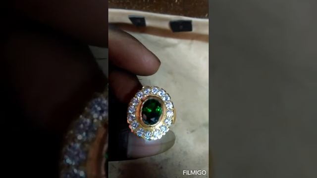 New Panna ston ring with side diamond 22carat 💍💍💍💍💎 смотреть онлайн