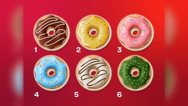Тест личности: Выбери пончик и узнай о себе больше.