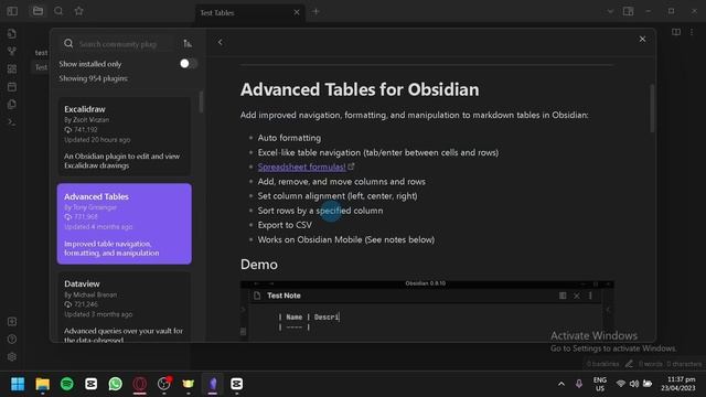 How to Use Advanced Table Plugin on Obsidian (EASY) смотреть онлайн
