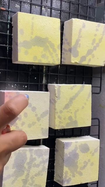 Neon Splashed Blocks Process
