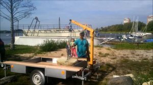 Мини-кран на прицепе