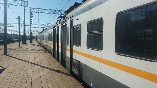ЭП2Д-0071 ЦППК Перекраска Наше Подмосковье и ЭШ2-010 Аэроэкспресс На станции Очаково смотреть онлайн