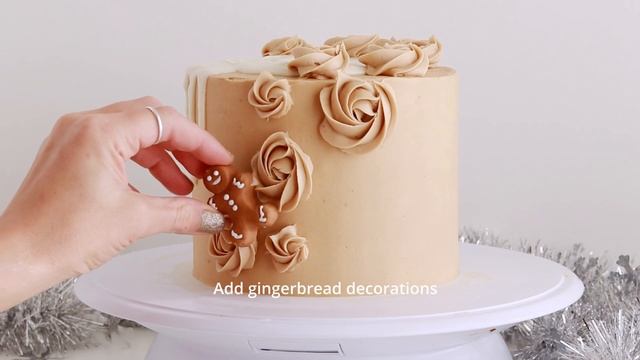 Gingerbread Latte Cake Decorating Tutorial