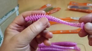 Распаковка посылки с силиконовой приманкой Minoga Action