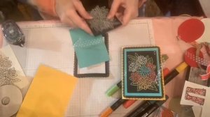 Ornate Layers Dies and Ornate Style Stamp Set with Blends Marker Over White Embossing Technique