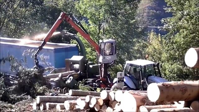 PTH 1200/820 G Pezzolato drum chipper with EPSILON crane смотреть онлайн