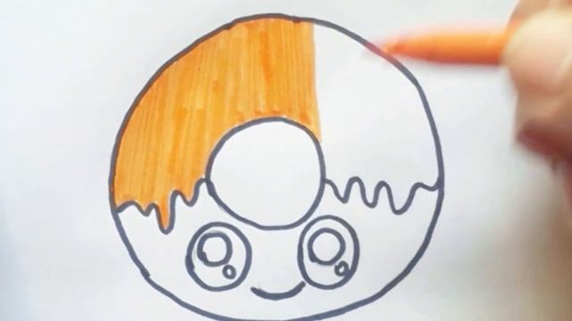How to draw a donut for kids/Как нарисовать пончик для детей #drawing #donuts #rasm #chizish #draw смотреть онлайн