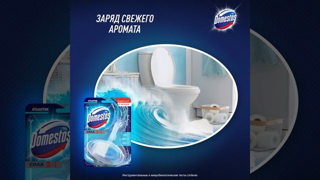 Туалетный блок Domestos 3в1: чистота, свежесть, защита от налета смотреть онлайн