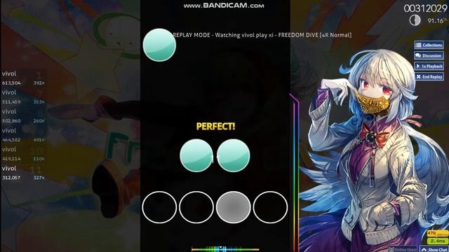 osu!mania [FREEDOM DIVE] [4K normal] [91,18%] смотреть онлайн