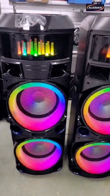 Pair Dual 12" Powered 2000W Bluetooth Party Speakers/RGB+Ceiling Lights/Karaoke MIC/USB/FM смотреть онлайн