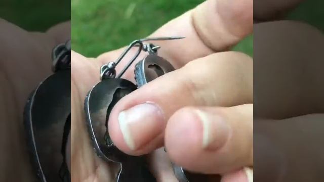 The Raven “Nevermore” Jasper and Labradorite 925 Silver Handmade Earrings смотреть онлайн