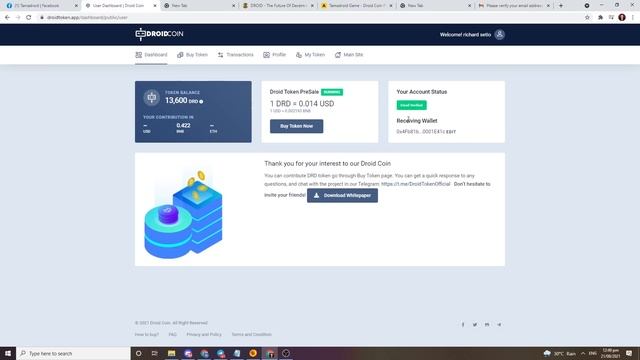 TUTORIAL PRESALE TAMADROID DROID COIN DRD Indonesia 2021