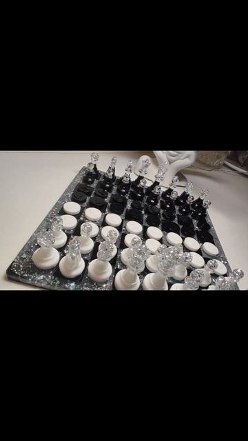 Classic chess Black & White Классические черно - белые шахматы. #chess #epoxyresin #шахматы смотреть онлайн