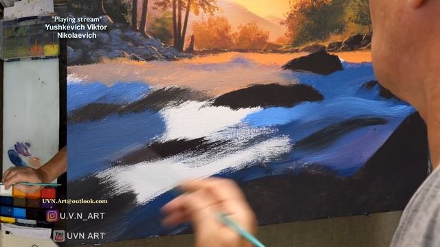 "Playing stream" Artist. Victor Yushkevich. смотреть онлайн