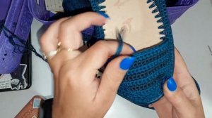 Вязаная обувь крючком  Полосатики для мужа