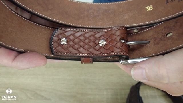 Hanks USA Made Leather Basket Weave Belt. Available in 3 colors! смотреть онлайн