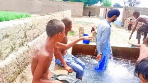 Village Tubewell party||Punjabi Desi Boys||Tubewell Bathing Vlog 2024||Summer