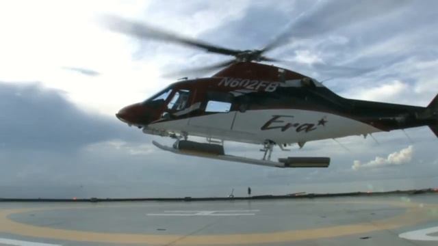 ERA Helicopter Landing & Taking Off Oil Rig смотреть онлайн