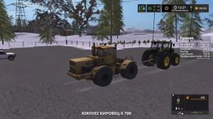 Кто кого перетянет? Кировец К700 или Джондир! farming simulator 17