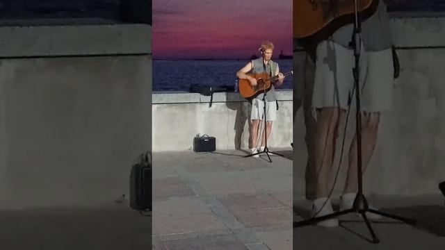 Элвис Пресли и закат у моря. Такого фона у гитариста ешь не было смотреть онлайн