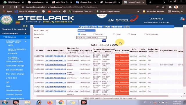Steel City Back Office Main Reject PAN Card Kaise Thik Keren #nsdlpaam #steelcity смотреть онлайн