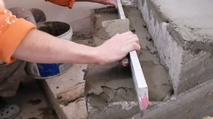 Выровнять ступени бетонной лестницы