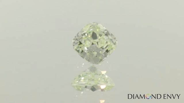 1.11 Carat Natural Fancy Light Yellow-Green Cushion Diamond смотреть онлайн