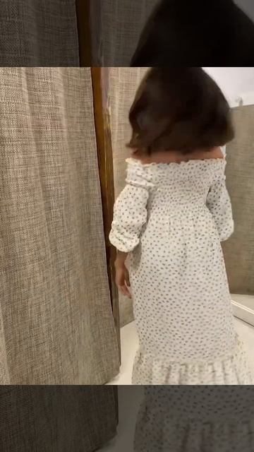 Платье из набивного муслина смотреть онлайн