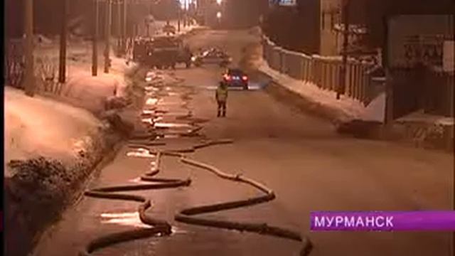 Крупный пожар в промышленной зоне Мурманска смотреть онлайн