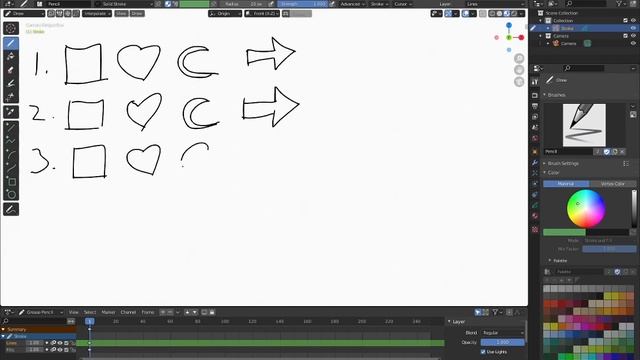 Blender 2.9 Grease Pencil Smoothing options for drawing смотреть онлайн