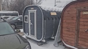 Баня бочка «Квадро» 3 метра с предбанником купить в Сарове.