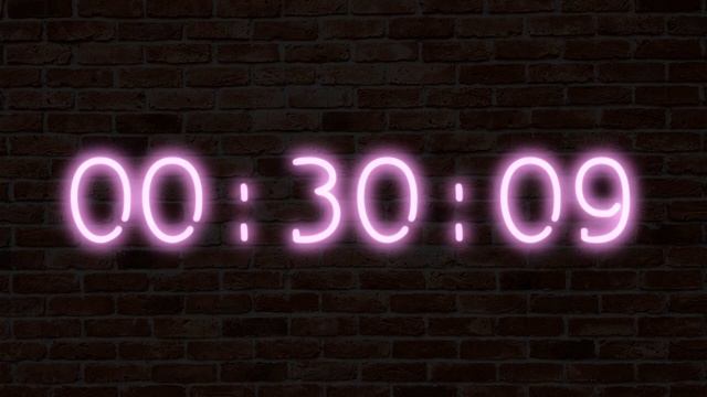 1 hour Count up timer (pink neon) カウントアップ タイマー (ネオン) Full HD 1920x1080 смотреть онлайн