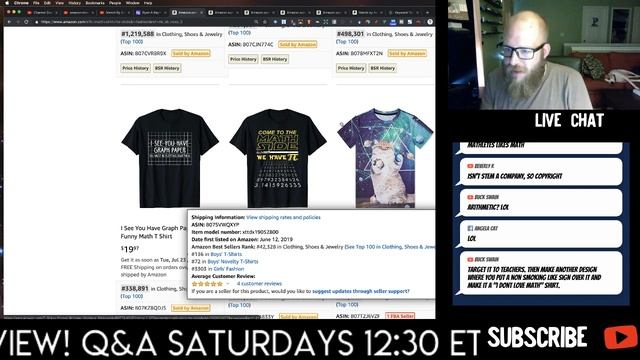 Merch By Amazon T-Shirt Listing Reviews Saturday With Ryan A Raymond + Q&A смотреть онлайн
