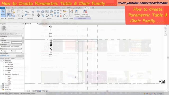 Stepwise Procedure, How 2 Create Parametric Table & Chair Family in REVIT,@PMHOMETUITIONS смотреть онлайн