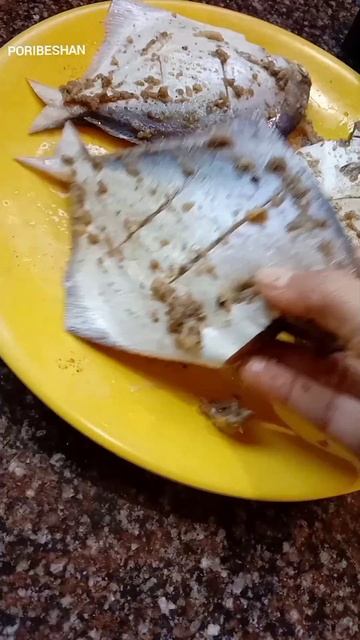 Pomfret Lemon Butter Garlic Pan Fry 😋 #shorts, #youtubeshorts, #shortvideo