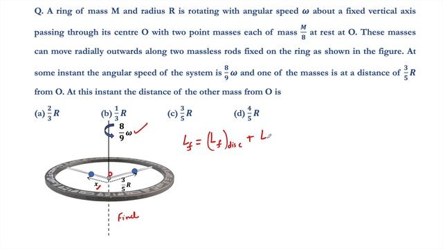 Rotational Motion 07 | 2015 JEE Advanced Previous Year Question | IIT JEE/NEET | Angular Momentum смотреть онлайн