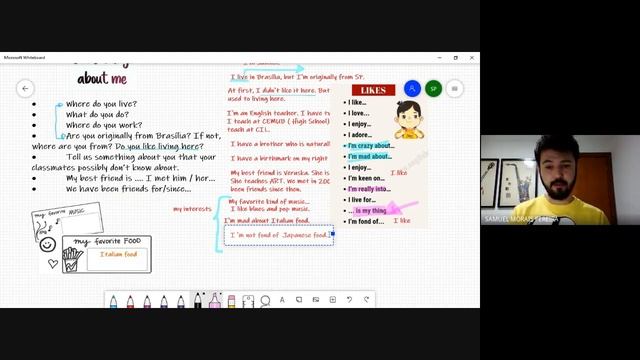 Some things about me - reviewing basic English