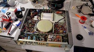 В мастерской №56. Что-то делаю с S-70, ремонт усилителя Амфитон, L300 Nova.